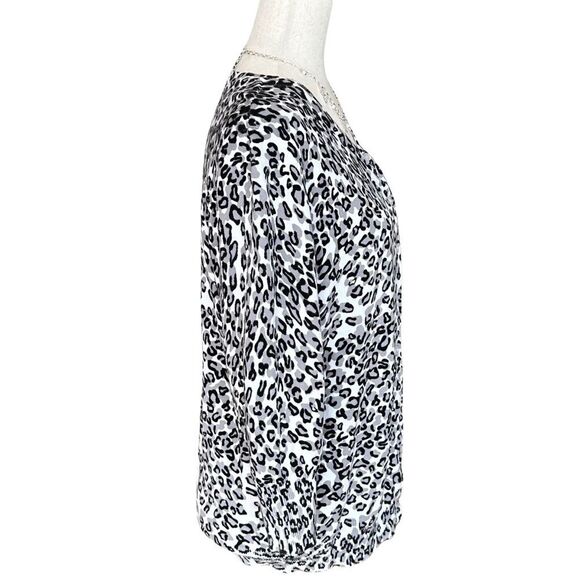 Basic Edition's Women's Button Up Cardigan Leopard Cheetah Print XL - Picture 7 of 11